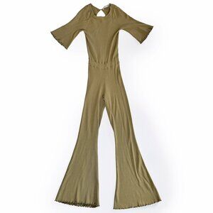 Live The Process Scoop Neck Jumpsuit Tan/Camel Bodysuit-XS